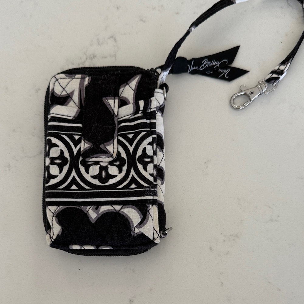 Vera Bradley Monochrome Patterned Wristlet